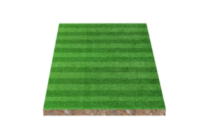 Green grass soccer or football field isolated png