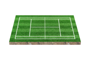 Green grass Tennis court isolated png