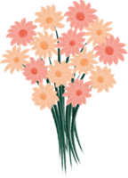 Watercolor petal flower bouquet illustration Pro png