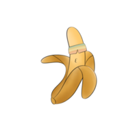 koel banaan karakter in zonnebril png