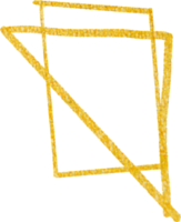 Gold geometric shape frame png