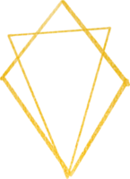 guld geometrisk form ram png