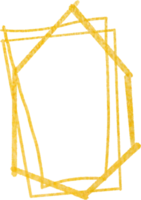 guld geometrisk form ram png