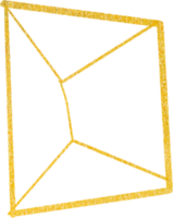 cadre de forme géométrique doré png