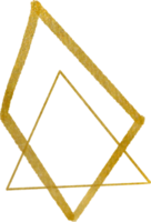 guld geometrisk form ram png