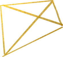 guld geometrisk form ram png