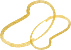 Goldkleckse formen Linien png