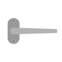 Door handle architecture security symbol exit vector icon. Detail conept flat access lock knob home