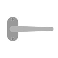 Door handle architecture security symbol exit vector icon. Detail conept flat access lock knob home