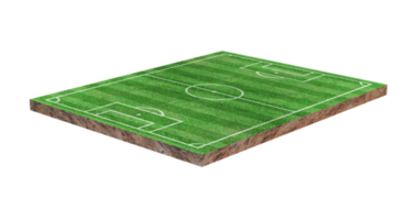 football d'herbe verte ou terrain de football isolé