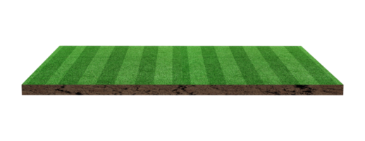 Green grass soccer or football field isolated png