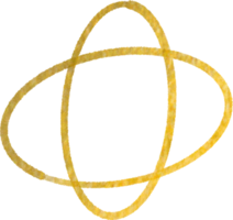 cadre de forme géométrique doré png