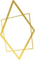 moldura geométrica de ouro png