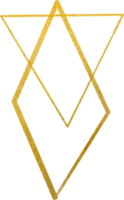 Gold geometric shape frame png