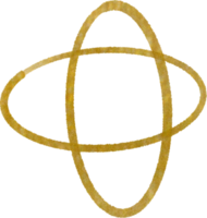 guld geometrisk form ram png