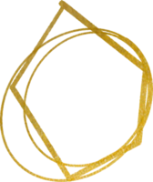 guld geometrisk form ram png