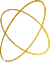 guld geometrisk form ram png