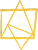 guld geometrisk form ram png