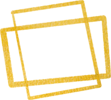 guld geometrisk form ram png