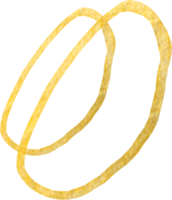 lignes de forme de gouttes d'or png