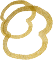 Gold blobs shape lines png