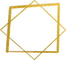 moldura geométrica de ouro png