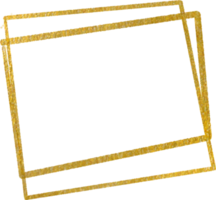 Gold geometric shape frame png