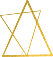 goldener geometrischer formrahmen png