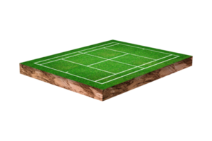 groen gras tennis rechtbank geïsoleerd png