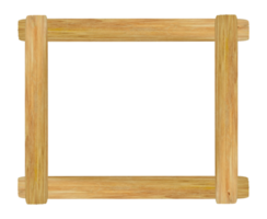 cadre photo en bois isolé png