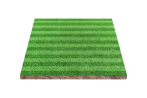 Green grass soccer or football field isolated png