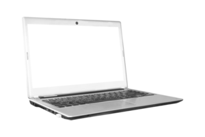 Laptop computer or notebook with blank screen png