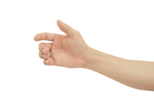 Man hand gesture isolated. png