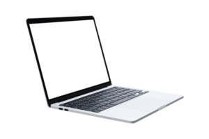 Laptop computer or notebook with blank screen png