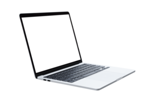 laptop computer of notitieboekje met blanco scherm png