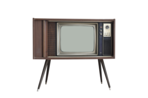 vieux téléviseur vintage isolé. télévision classique png