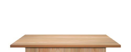Empty wooden table top isolated png