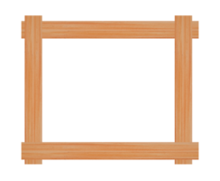 Wood picture frame isolated png