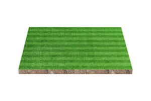 Green grass soccer or football field isolated png