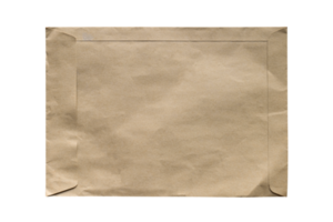 Open brown paper envelope png file