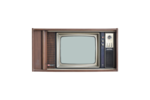 velha tv vintage isolada. televisão clássica png