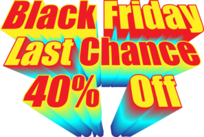 retro black friday last chance 40 percent off. plaid blue color background style. png
