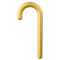 caramella canna oro colore Natale 3d png