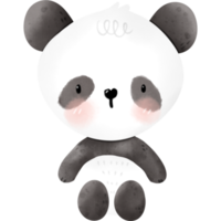 halloween panda vattenfärg png