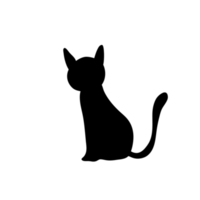 black cat on transparent background png