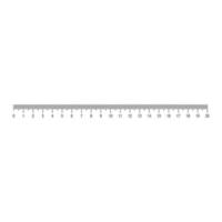 Ruler vector measure education icon isolated white. Horizontal inch ruler tool instrument measure line. Geometry scale equipment long rule sign. Office supply centimeter unit point chart instrument