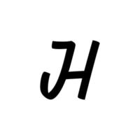 letra inicial jh icono vector logo plantilla ilustración diseño pro vector