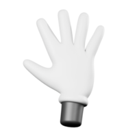 3D Cartoon Hand Gesture Five png