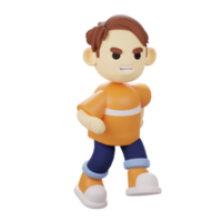 personaje de niño 3d corriendo png