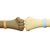 3D Hand Gesture Diversity Fist Bump png